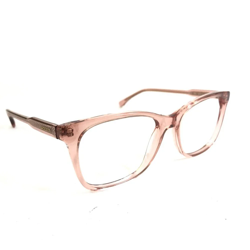 Lacoste Eyeglasses Frames L2870 662 Clear Pink Cat Eye Square Full Rim 54-17-140